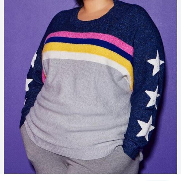 TORRID SWEATER LOVESICK PULLOVER VEGAN CASHMERE DOLMAN  PLUS SIZE 1X - Picture 1 of 7